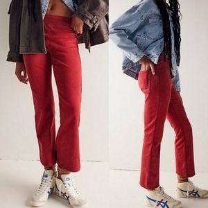 NWT Free People In My Feelings Mid Rise Crop Boot Pants Size Small Retail $128